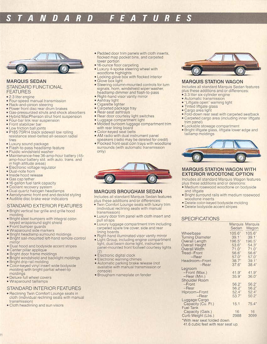 1983 Mercury Marquis Brochure Page 8